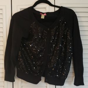 Black sequined cardigan